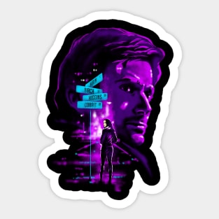 Purple Man Sticker